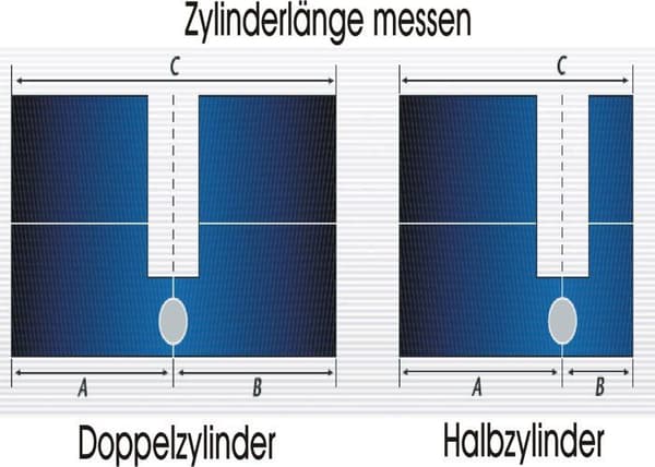 - EC550 30/30-10 - ABUS - EC550 Profil-Dubbelcylinder Längd (a/b) 30/30mm (c=60mm) med 10 Nycklar