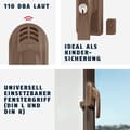 Miniatyrbild 3 av 4: ABUS Fönsterhandtag med Lås FG300A AL0125 - Med Tryckcylinder och Larmfunktion, Brun