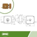 Miniatyrbild 4 av 6: Lås - cylindrisk lås - cylinder - Amig-lås - 72U