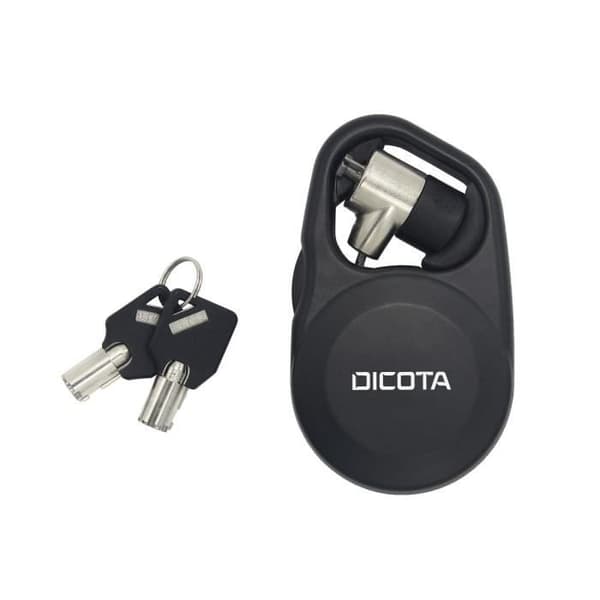DICOTA Säkerhetskabel - Svart - 1,3 m Nyckel
