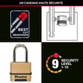 Miniatyrbild 3 av 5: Högsäkerhetshänglås - MASTER LOCK - M175EURDLF - Kombination - Zink - L Shackle - Utomhus