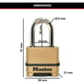 Miniatyrbild 5 av 5: Högsäkerhetshänglås - MASTER LOCK - M175EURDLF - Kombination - Zink - L Shackle - Utomhus