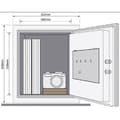 Miniatyrbild 4 av 4: YALE brandsäkert kassaskåp med elektroniskt lås - H.42 x B.35 x D.43 cm - 25.3 L