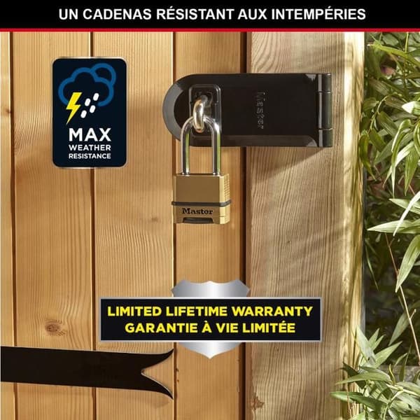 Master Lock M175EURDLH 50 mm Programmerbart 4-siffrigt kombinationshänglås Zink Chrome - M175EURDLF