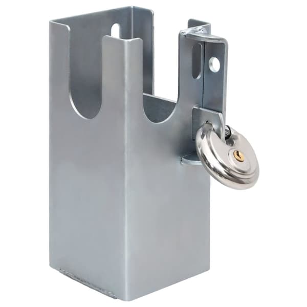 Släpvagnslås silver 11x11x23,5 cm stål