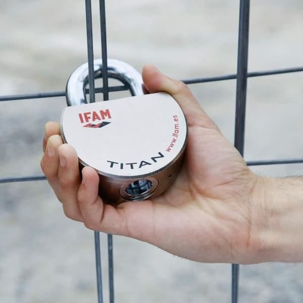 Cadenas Titan IFAM - Högsäkerhet klass 6 - Kropp i cementerat stål - Bügel i förbehandlat stål på 14 mm - Dubbel stålkula -