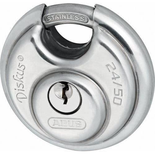 Abus 24IB / 50B / D Hänglås diskus rostfritt stål 50 mm