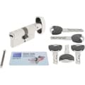 Miniatyrbild 1 av 4: Tesa Assa Abloy TK1B3040N Cylindrisk högsäkerhet TK100 Dubbelkoppling förnicklad 30 x 40 mm Nyckel - Långt vred