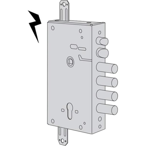 Cisa 56515 Elektrisk säkerhetslås med förberedd europeisk cylinder