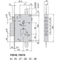 Miniatyrbild 4 av 4: Cisa 56515 Elektrisk säkerhetslås med förberedd europeisk cylinder