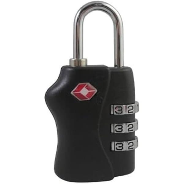TSA-Kombinationslås - PAVO - Metallmodell - 3 siffror - Färg Svart - L1,3 x H4,3 x P3 cm