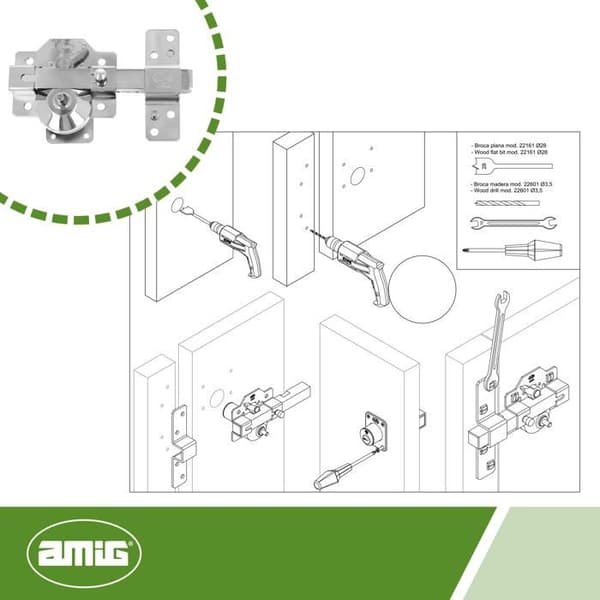 Serrur - barrel - cylinder - Amig-lås - 23371