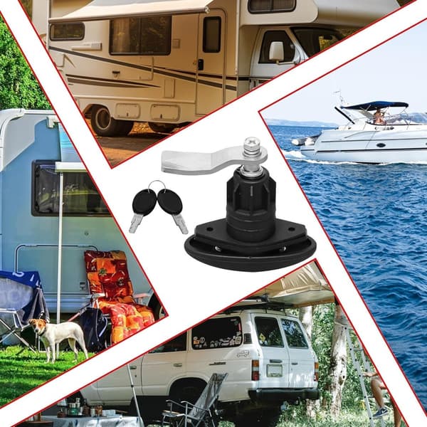 Camper Shell -lukko, kestävä sinkki-seos, universaali sopivuus oville, elegantti kaarimuotoilu
