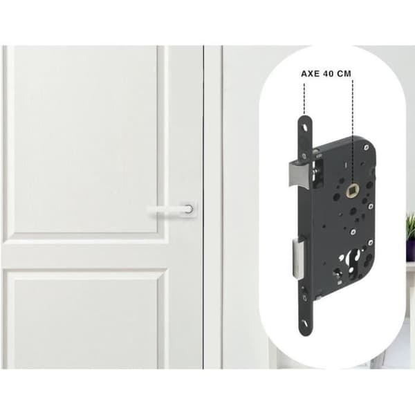 Cylinderhålsförsänkt lås - YALE - Y60R-A40/N - 40mm axel - 148mm box - Entrédörr, känsliga lokaler - Svart