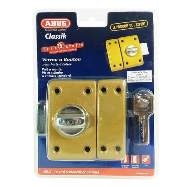 Knapplås - ABUS - Cylinder Ø 23 mm / 45 mm - Gul - Säkerhet för dörrar