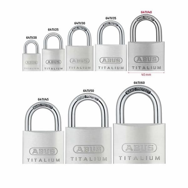Abus 64TI/40HB40 40 x 40 mm lång hänglås med Titalium nyckel