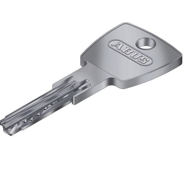 Cylindrisk lås med knapp - ABUS - D6 - 50x45 mm - Nickel - Brottsäker - 5 reversibla nycklar