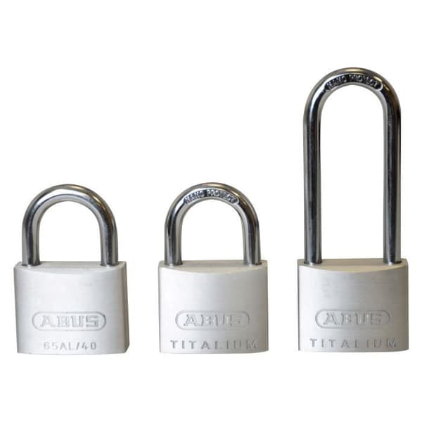 ABUS 64TI / 40 mm TITALIUM Hänglås Trippelpack (1 lång bygel) ABU64TI4063T