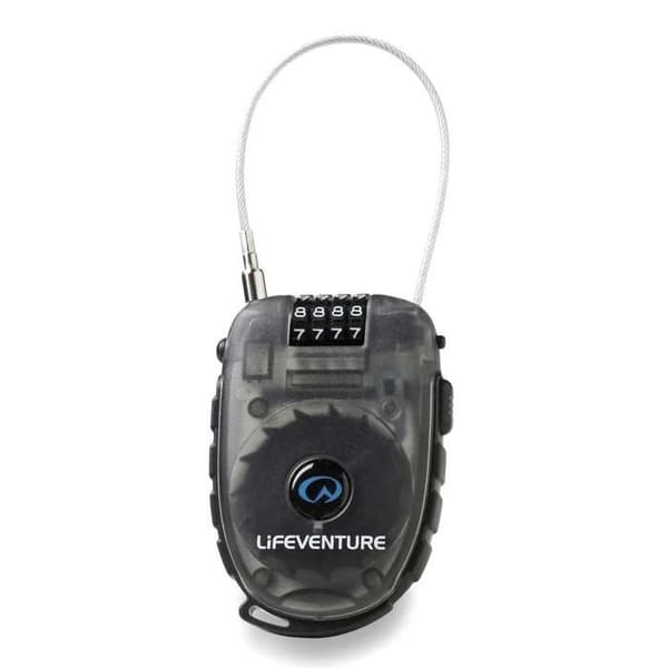 Lås kabel - Lifeventure - 9760 - 90cm utdragbar - 4 siffrig kombination - Grå