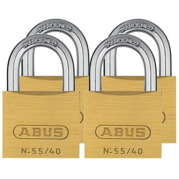 Abus hänglås 55/40 Quads Mässing 4 delar - 33694