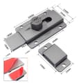Miniatyrbillede 4 af 4: INF Dørbolt af aluminiumslegering - Korrosionsbestandighed Grå 80 mm