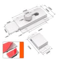 Miniatyrbilde 5 av 5: INF Dørbolt i aluminiumslegering - Korrosjonsbestandighet Sølv 80 mm