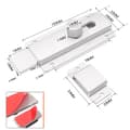 Miniatyrbillede 5 af 6: INF Dørbolt af aluminiumslegering - Korrosionsbestandighed Sølv 120mm
