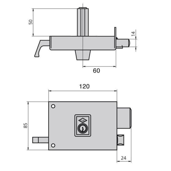 Lås Cvl1125a/12/he höger