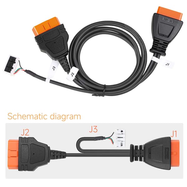 Toyota BA Kaikki avaimet kadonneet sovitin, yhteensopiva VVDI Key Tool Plus:n kanssa, toimii FT-Mini OBD -työkalun kanssa.