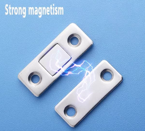 INF Magneettinen lukko / näkymätön magneettinen oven lukko 2 sarjaa ruostumatonta terästä Hopea