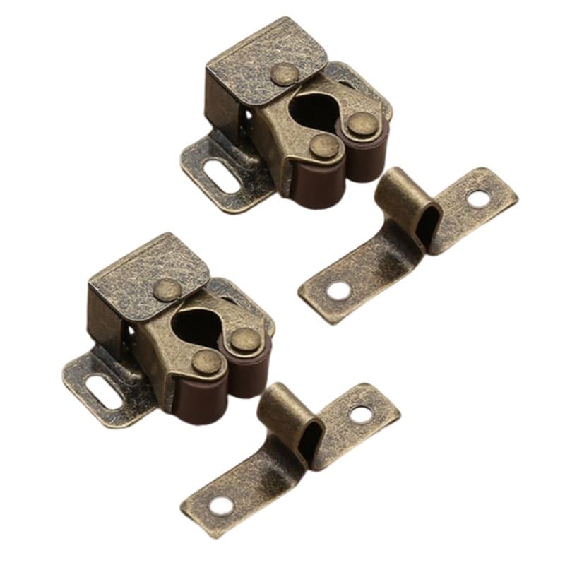 Dubbel rullskåpsspärr 2-pack Brons