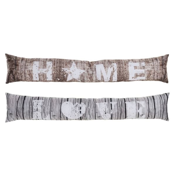 dørstop DKD Home Decor Brun Polyester Hvid (2 enheder) (85 x 16 x 15 cm)