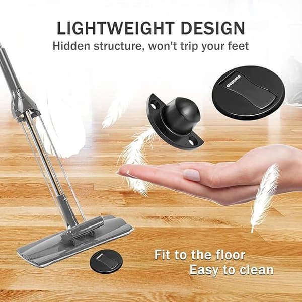 2windeal® magnetisk dörr Stopp Dörrstoppare Golvlim eller spikad antikollisionszinklegering Svart