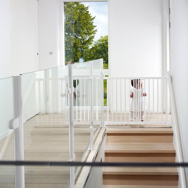 Lasten turvaportti Flexifit Wood White 69-106,5cm