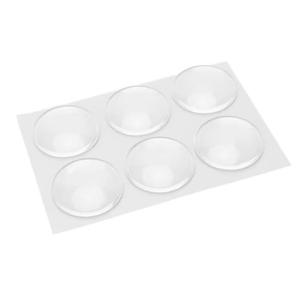 DUOKON transparenta runda väggdörrstoppare - Set om 12 - PU 40x8mm