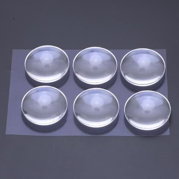 DUOKON transparenta runda väggdörrstoppare - Set om 12 - PU 40x8mm