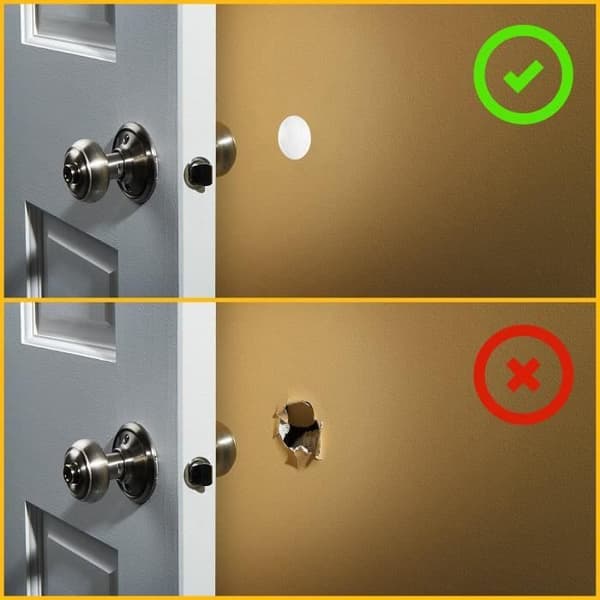 6st självhäftande dörrstoppare klar elastisk silikondyna Wall Buffer Protector Dörrstoppare för poign275