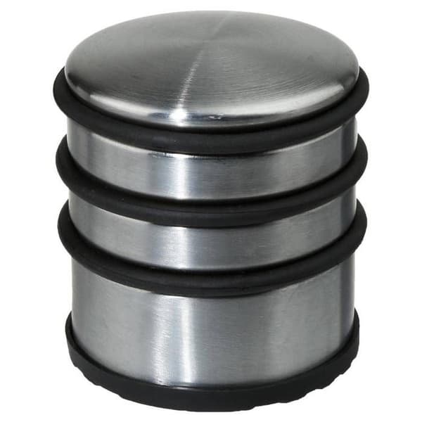Stoppdörr - Metall - O7xH7,4cm - Grå Färg - Konisk form - Halkfri beläggning