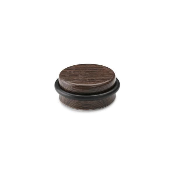 Wenge plast-metallic dekorerad dörrstopp - GENERIC - Ø4,6x1,8cm