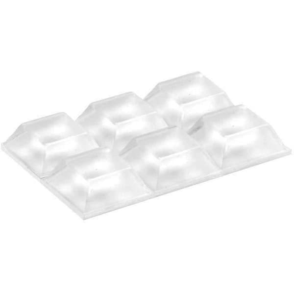 Transparent självhäftande stötsäker skyddsdyna D: 20,5 mm - förpackning om 6
