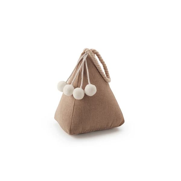 Textil dörrstoppare dörrhållare 1kg beige väska - GENERIC - Fyrkantig - På marken
