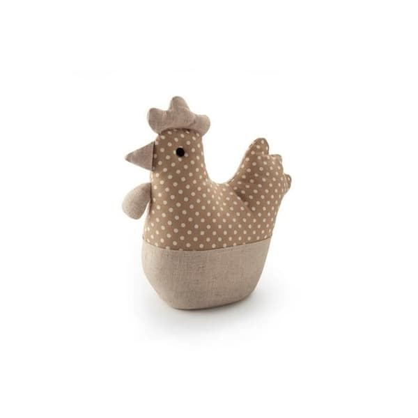 Textil Dörrstopp Dörrhållare 1kg Beige Höna - GENERISK - På marken - Halvcirkel