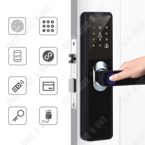 TD® Sovrum sovrum trädörr fingeravtryck lås kontor hotell lägenhet smart lås elektroniskt dörrlås