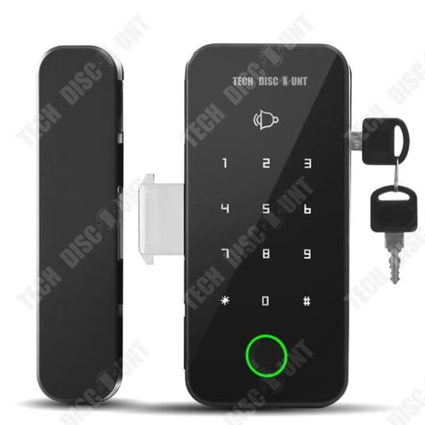 TD® Öppet hål kontorsglasdörr Fingeravtryckslås Unikt närvaro Öppet ramlöst lösenordslås
