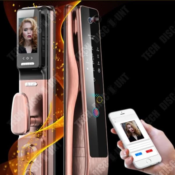 TD® Stöldskydd automatisk dörr fingeravtryck lösenordslås fjärrkontroll visual cat eye smart induktionslås