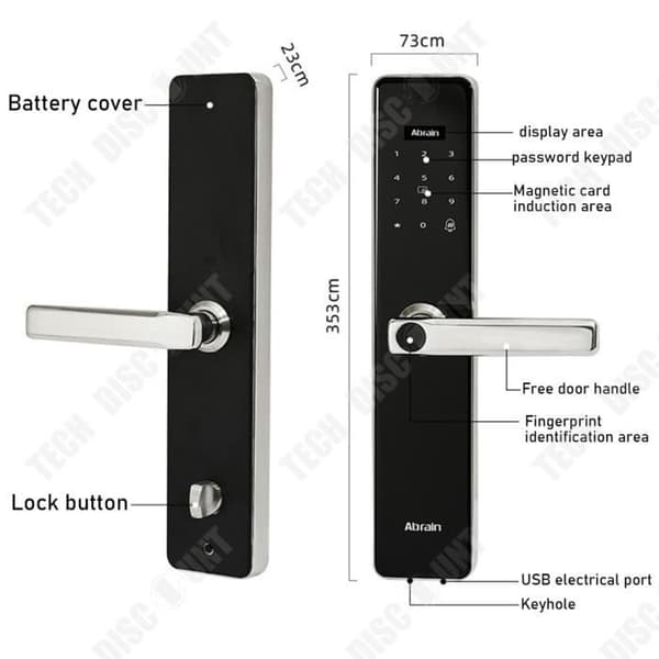 TD® 304 halvautomatiskt fingeravtryckslås i rostfritt stål hemdörr lösenordslås wifi-lås