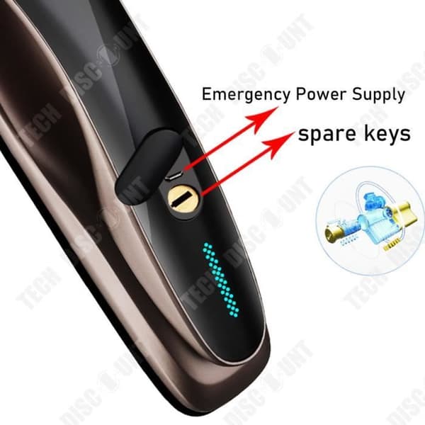 TD® Automatiskt hushållsfingeravtryckslås Smart Lock Lösenord Elektroniskt stöldskyddsdörrlås