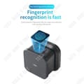 Miniatyrbild 4 av 4: TD® Fingeravtryckslås lösenord dörrlås sovrummet trädörrlås smart dörrlås sfäriskt