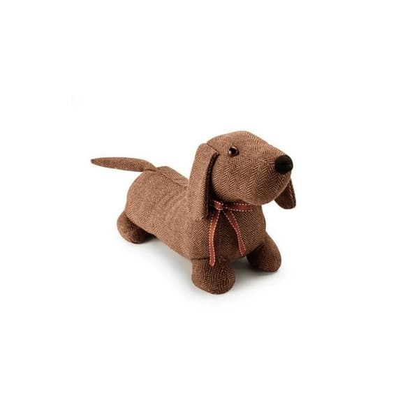 Textil Dörrstopp Dörrhållare 1kg Brun Hund - GENERISK - På marken - Fyrkantig