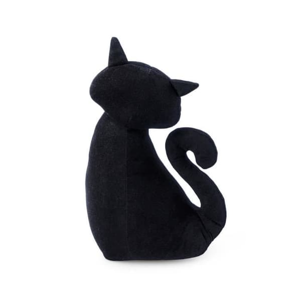 Balvi Doorstop Mjau! Svart färg Dörrstopp i form av en katt Polyester 28 cm